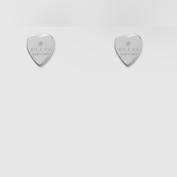 Gucci Silver Heart Earrings - Picture 1 of 4